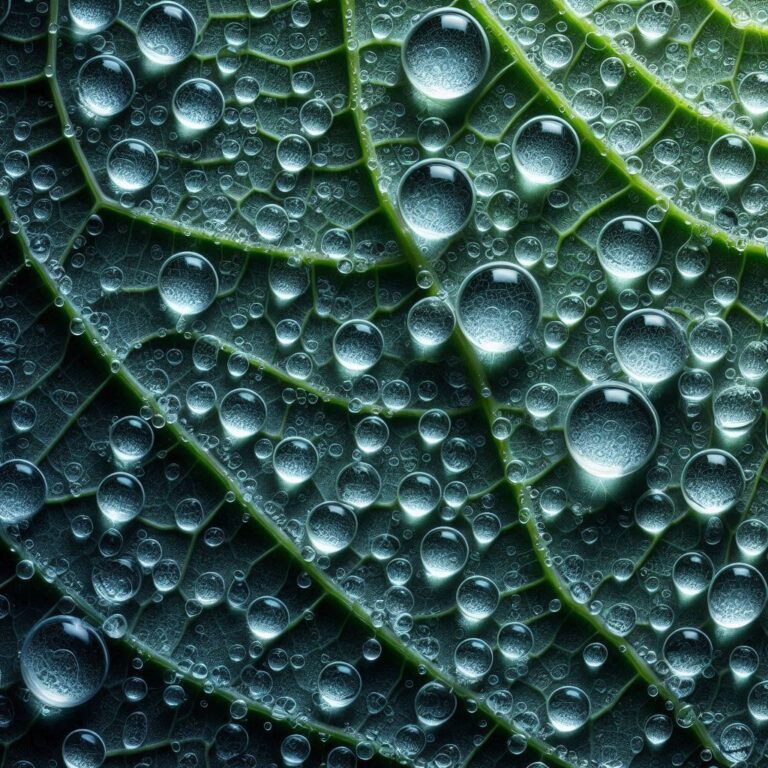 나무잎 위의 물방울