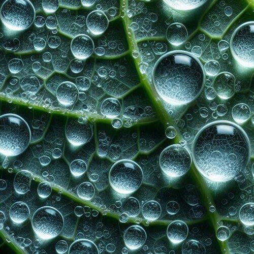 나무잎 위의 물방울